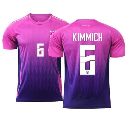 2024 EM Tyskland borta fotbollströja, nummer 10 Musiala 17 Wirtz 6 Kimmich tröja, barn vuxen lag Number 6 S