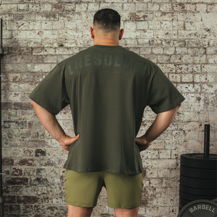 SBD Apparel Resolve Oversized T-skjorte Unisex Khaki