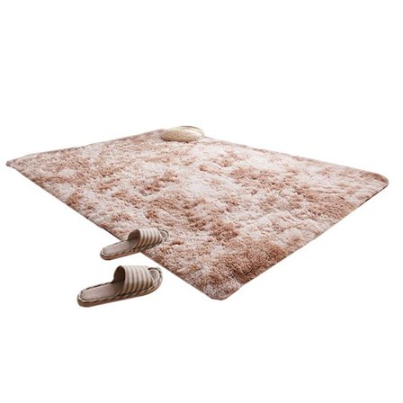 Rektangulært silkeull tie dye gulvteppe perfekt for stue, soverom, hjemmekontor, kjøkkenrengjøringsområde teppe, 1,6X2,6 fot