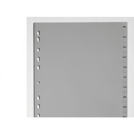 Durable 6507-10, Registerflikar Med Månadsindelning, Polypro...