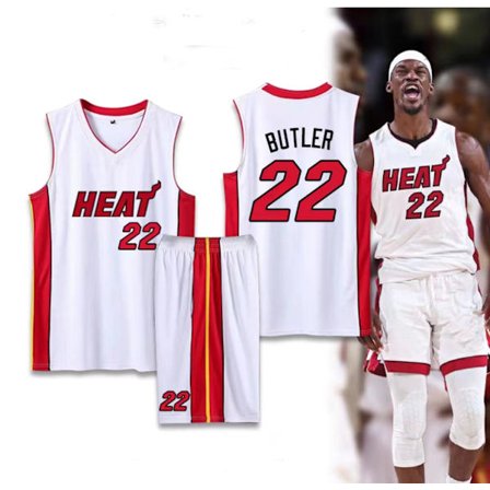 Basketballtrøjer Sportstøj Jimmy Butler Miami Heat nr. 22 Basketballtrøjer Voksne børn