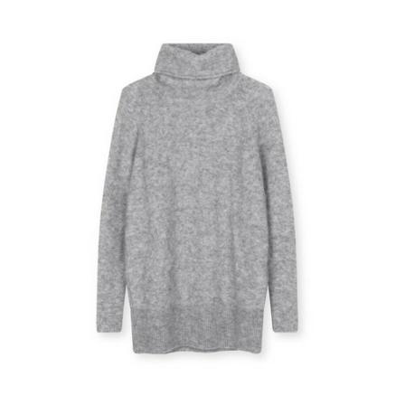 Sibin/Linnebjerg Sibin Linnebjerg Sweat Grey Dael Grå, Dame Rullekraver