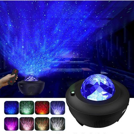 Starry Sky Projector, Led Star Projector Lamp Starry/Water Waves/Bluetooth Speaker Perfect for Party