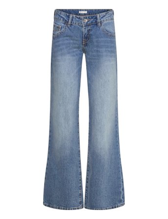 Gina Tricot Ultra Low Wide Jeans - Blue - 42