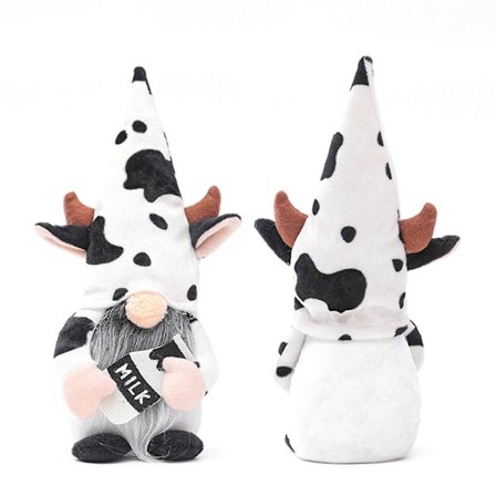 Maalaistalon Lehmä Tonttu Täytetty Pehmolelu Käsintehty Skandinaavinen Tomte Pohjoismainen Nisse