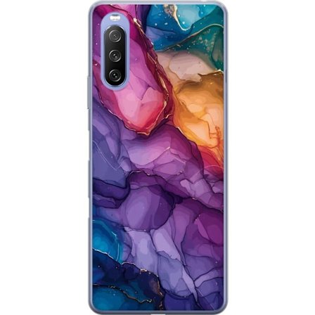 Kompatibelt Mobildeksel til Sony Xperia 10 III Lite Fargerike steiner