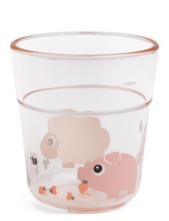 Done by Deer Glass L Tiny Farm Powder - Pink - Ø 7.5X H 8CM.180ML