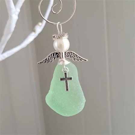 Sea Glass Juletre Ornament Sea Glass Krystall dekorasjon