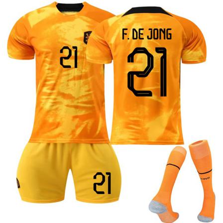 2022 Qatar World Cup Holland Hemma Fotbollströjor Set 26