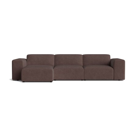 Soma chaiselong sofa, venstrevendt - Lincoln Brun - 343x147x75 - Sofa, chaiselong