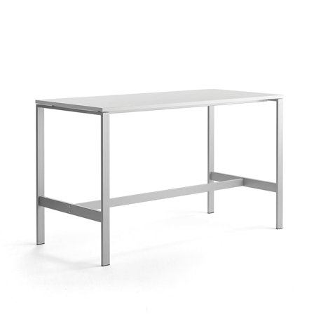 Bord VARIOUS, L1800 B800 H1050 mm, sølv/hvit