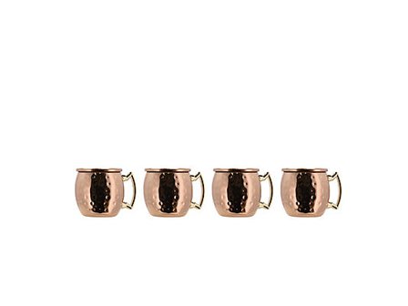 LYNGBY GLAS Shotglass Mosscow Mule mini kobber/stål 8cl 4stk