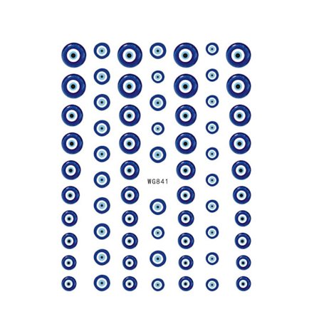 Evil Eye Nagelklistermärke Självhäftande