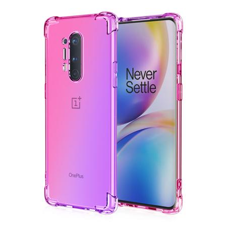 TG Genomtænkt Silikonskal - OnePlus 8 Pro Rosa/Lila