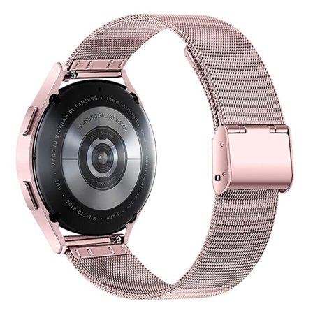 20 mm milanesiskt klockarmband i rostfritt stål för Samsung Galaxy Watch 4 - Rosa Ros