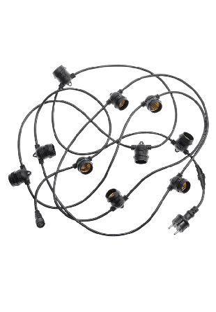 Unison Ljusslinga 5m inomhus/utomhus Belysning Svart 5000mm