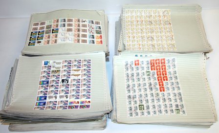 Tyskland - Opklæbet frimærker i 3 kasser - Stemplet