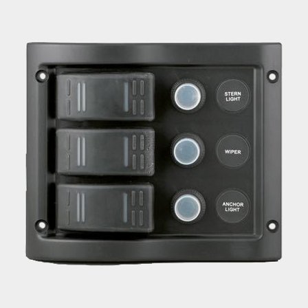 Panneau de commutation / panneau de fusibles, 12 V, 10 A, 6 interrupteurs, avec disjoncteurs automatiques