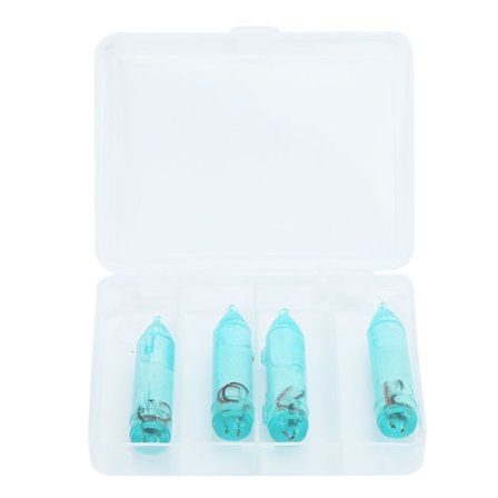 4 stk. Fiske LED Lokkelys Undervannslampe Vanntett Agnfisk Blått Lys med Eske