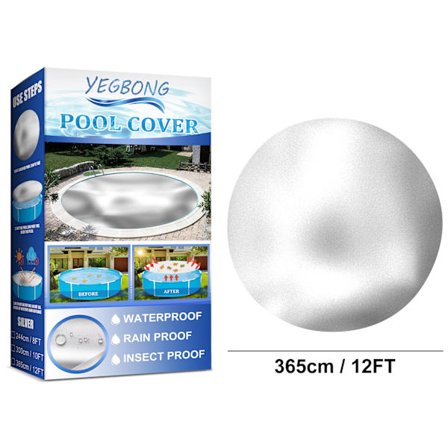Uima-altaan peite, suorakulmainen uima-altaan peite, pyöreä uima-altaan suojapeite (365 cm)