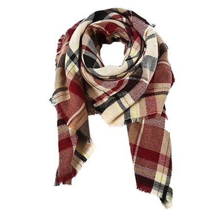 Imiteret kashmir ternet tørklæde mode frynser varmt sjal efterår