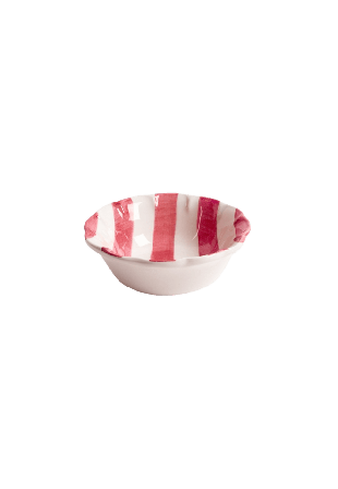 Pick A Poppy Stripe Liten Skål - 15 Cm Skålar Röd