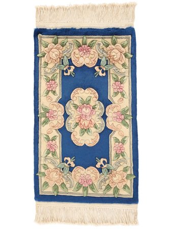 China 90 Line Teppich 52X87 Beige/Dunkelblau Wolle, China