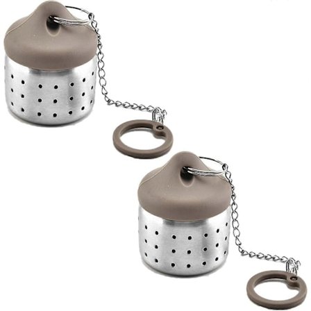 2 st Tesilar Enkla Teinfusioner Kreativa Tefilter för Lösa Teblad