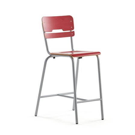 Classroom chair SCIENTIA, H 650 mm, silver/anthracite