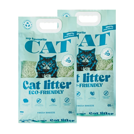My favourite CAT - Eco-Friendly Cat Litter 6L x 2 - Fresh breeze - Katt - Kattesand & kattestrø - Økologisk kattesand og kattestrø - ZOO.no