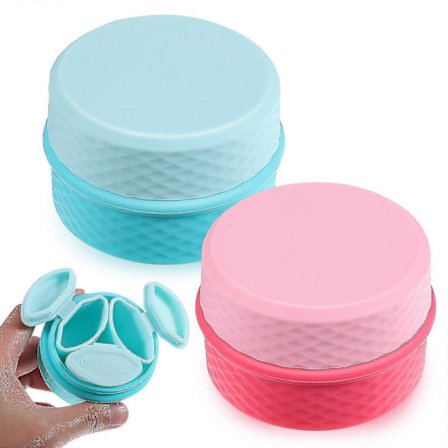 2 stk Reisebeholdere for Toalettsaker Små Portable Lekkasjesikre Reisebokser for Kremer Kosmetiske Oppbevaringsbeholdere