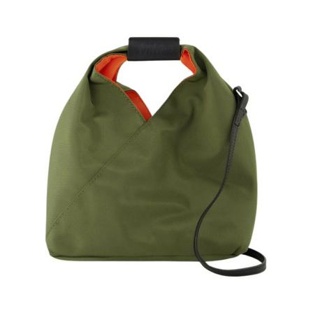 MM6 Maison Margiela, Crossbody B Bag in Khaki Leather Groen, Dames, Maat:ONE Size,polyester