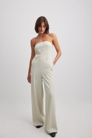 Josefine HJ x NA-KD Combinaison pantalon bandeau - Josefine HJ x NA-KD - Beige - EU 38