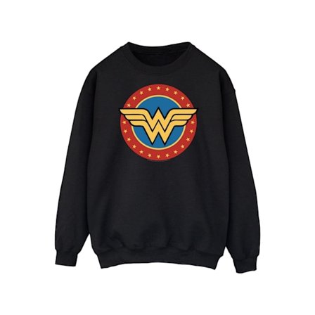Wonder Woman Dam/Kvinnor Cirkellogga Sweatshirt XXL Svart