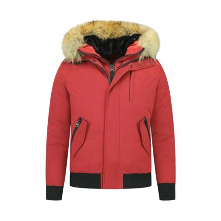 Enos jacka Med Pälskrage - Populära Vinterjackor - Pi-7015R röd, Herr, Herr, Storlek: XL
