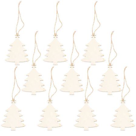 Julepynt Træ Hængende Skilt til Juledekoration 10 stk