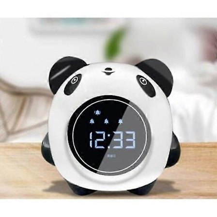 LED Panda Alarm til Børn, Digitalt Vækkeur til Børneværelse med Display