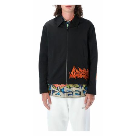 Off White, Light Jackets Zwart, Heren, Maat:M