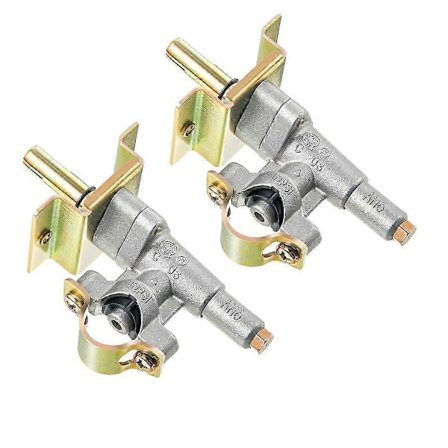 2-pack Grillbrännare Kontrollventil Kompatibel för Grill, Grill Gasventil Delar Ersättning (FMY)