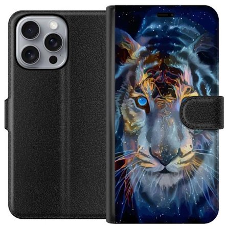 Kompatibelt Apple iPhone 16 Pro Max Plånboksfodral Galaxy Tiger