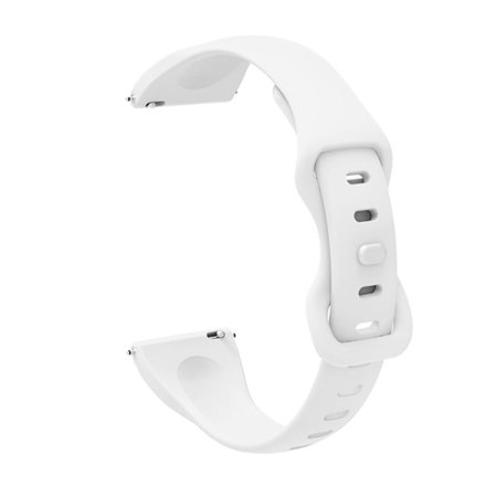 22mm Universal silikone 8-formet spænde urrem - Hvid