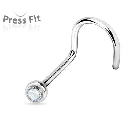 REA__REA__ 1 Skruvbar n spiercing i 316L st l med med Vit CZ