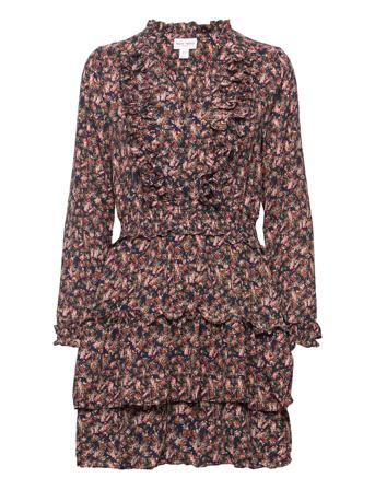 Dress Roxanna Frills And Floun Lyhyt Mekko Monivärinen/Kuvioitu Lindex