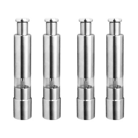 Salt- och pepparkvarnset, rostfritt stål Salt- och pepparkvarn Hållbar Enhandsmanövrering Salt a