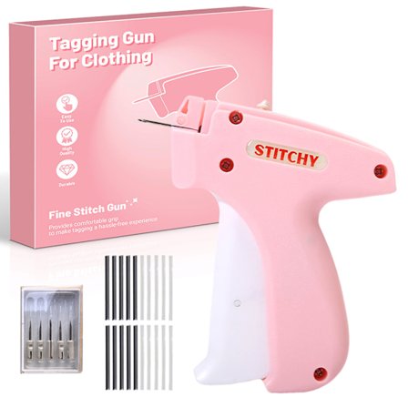 Mikro Etikettpistol Amazon Snabb Klädfixare Mini Symaskin Handhållen Märkpistol Nål Fin Limnål