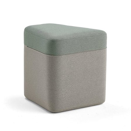 Pouffe POINT, sand, green-grey