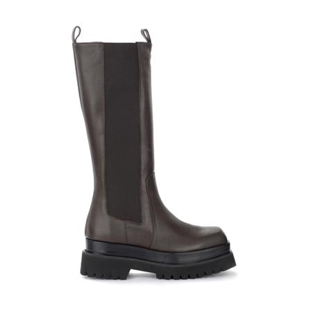 Paloma Barceló Alma Omega Boot in Leather , Bruin , Dames , Maat: 39 EU High heels