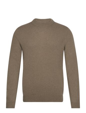 Jprcclambswool Knit Crew Neck Ln Jack & J S Khaki