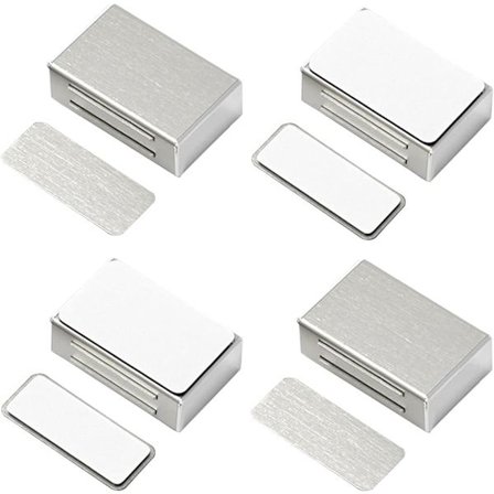 Självhäftande skåpsdörrmagnet 4-pack magnetiska dörrlås upp