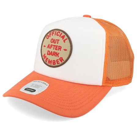 Brixton - Naranja trucker Gorra - Out After Dark Tangerine/Off White A-Frame Trucker @ Hatstore